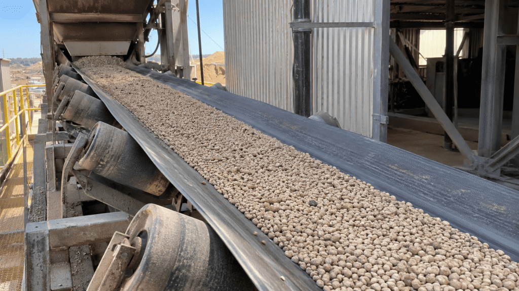Correias transportadoras para fertilizantes